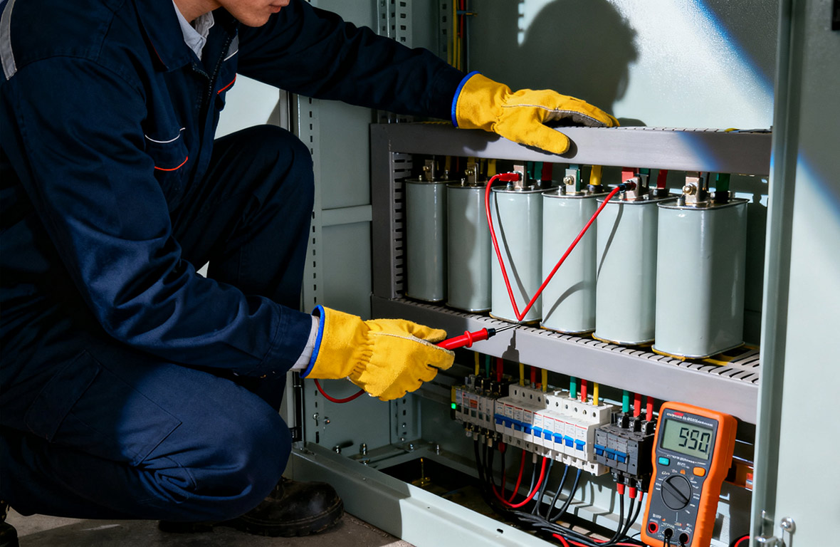 等価直列抵抗 (ESR) などの電力コンデンサの内部状態を非侵襲的に監視する方法はありますか?